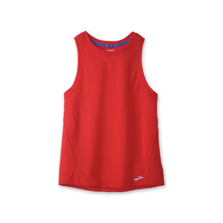 Brooks Distance - Womens Running Tank Top - Jamberry/Red (62941ZAWQ)